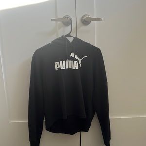 Black Puma Cropped Sweater